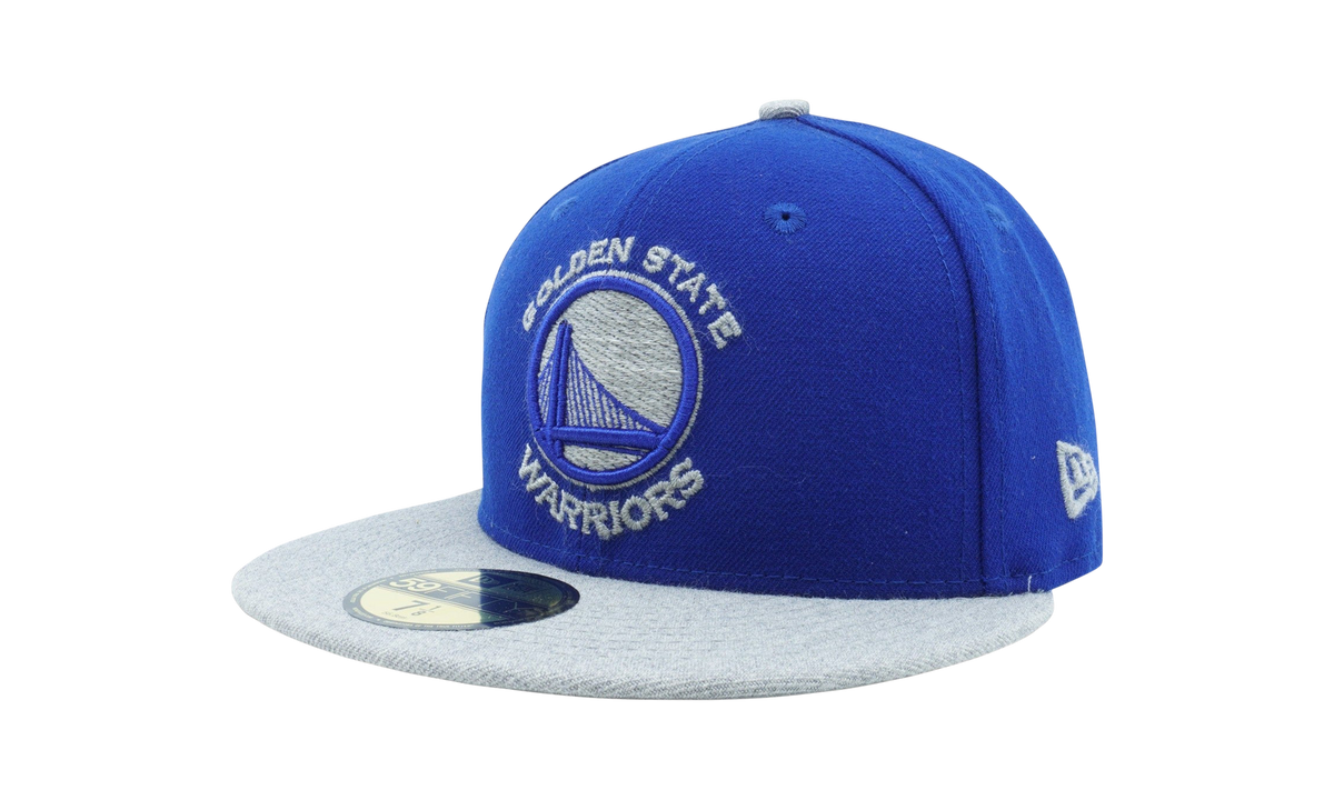 59FIFTY Golden State Warriors Heather Fresh Fitted Hat "Royal Blue / Heather Grey - Brim" NE1114