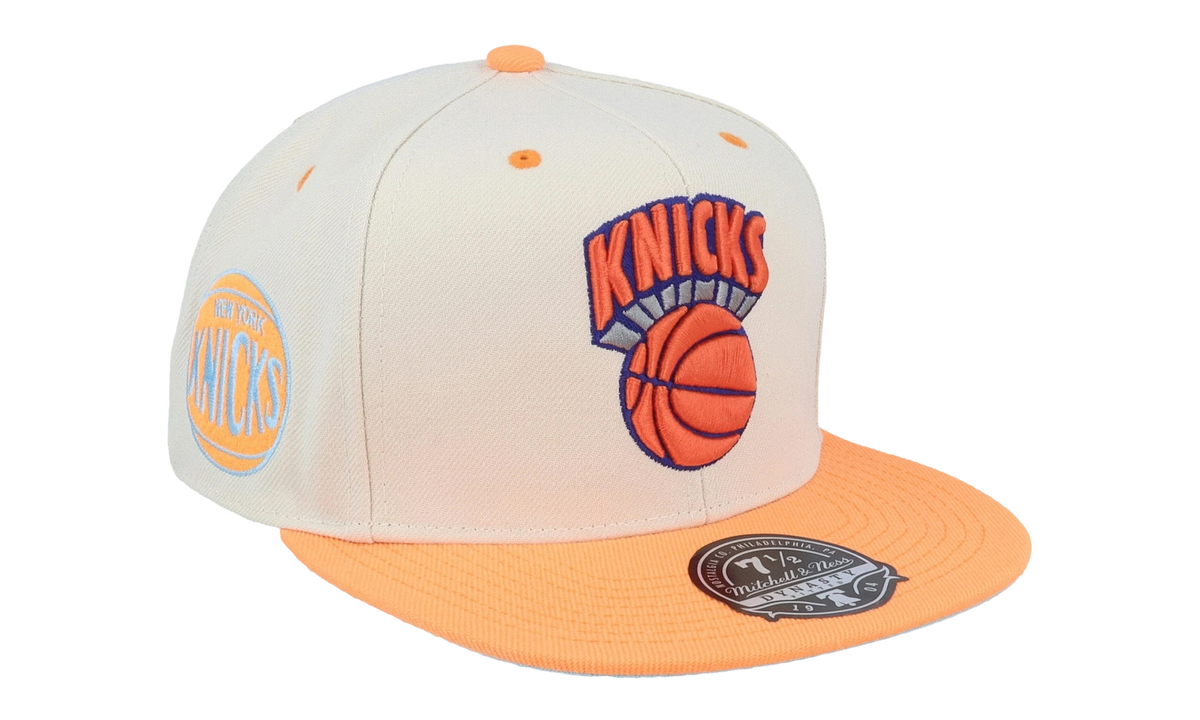 NBA Hop On Fitted Cap "New York Knicks - Off White" 6HSFMM21085 NYKOFWH