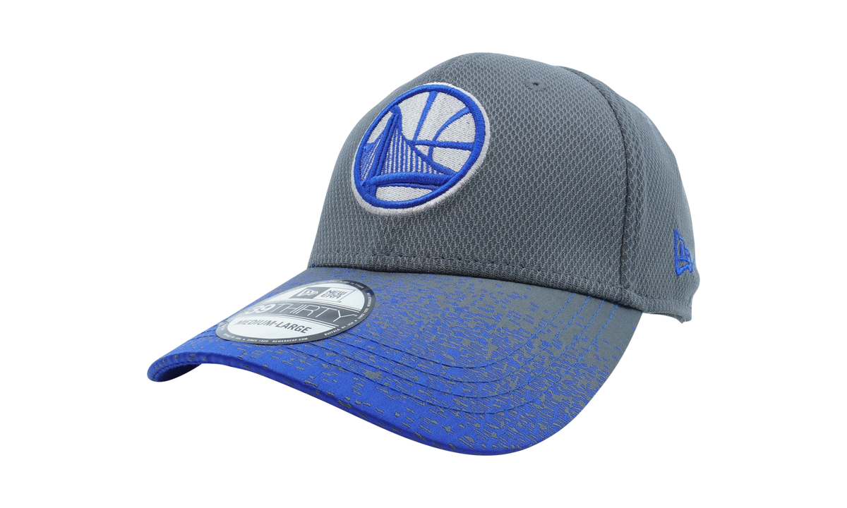 39THIRTY Golden State Warriors Visor Blur Fitted Hat "Grey / Blue Gradient - Visor" NE1153