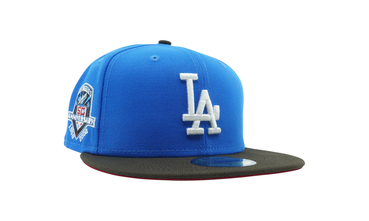 59FIFTY Los Angeles Dodgers 50th Anniversary Fitted Hat "Blue / Brown / Burnt Orange - Under Brim" NE1100