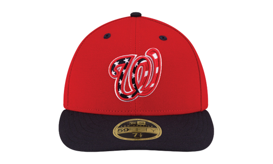 59FIFTY Washington Nationals Low Profile Authentic Fitted Hat "Red / Black - Brim" NE974