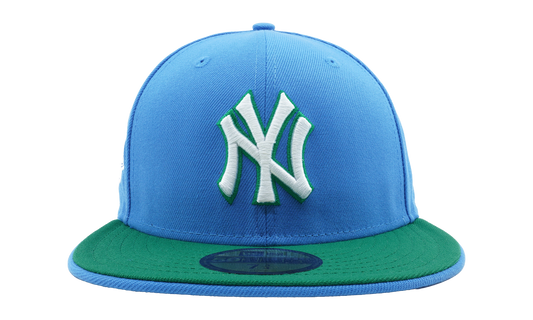 59FIFTY New York Yankees 1999 World Series Fitted Hat "Sky Blue / Green - Brim / Sky Blue - Under Brim" NE1106
