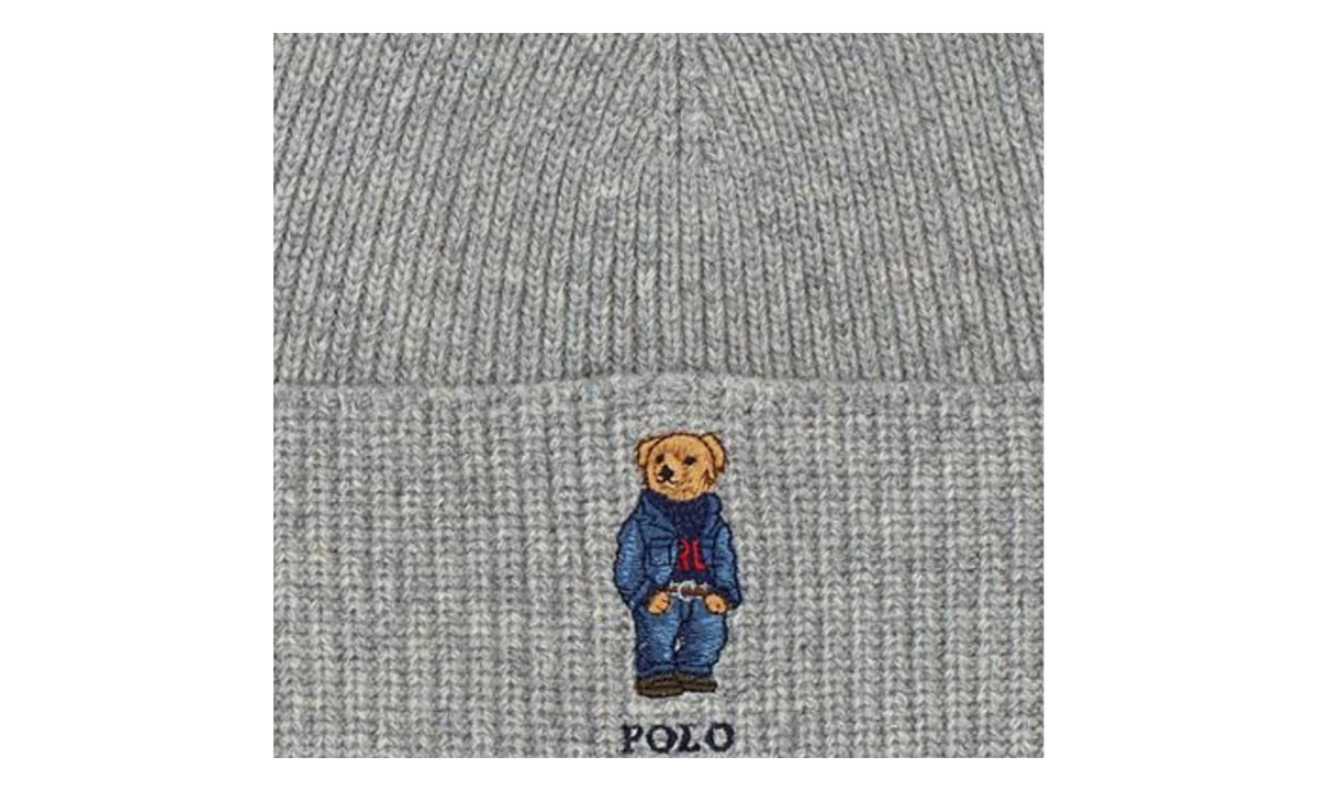 SOLID DENIM BEAR BEANIE "Grey" PC0826 032