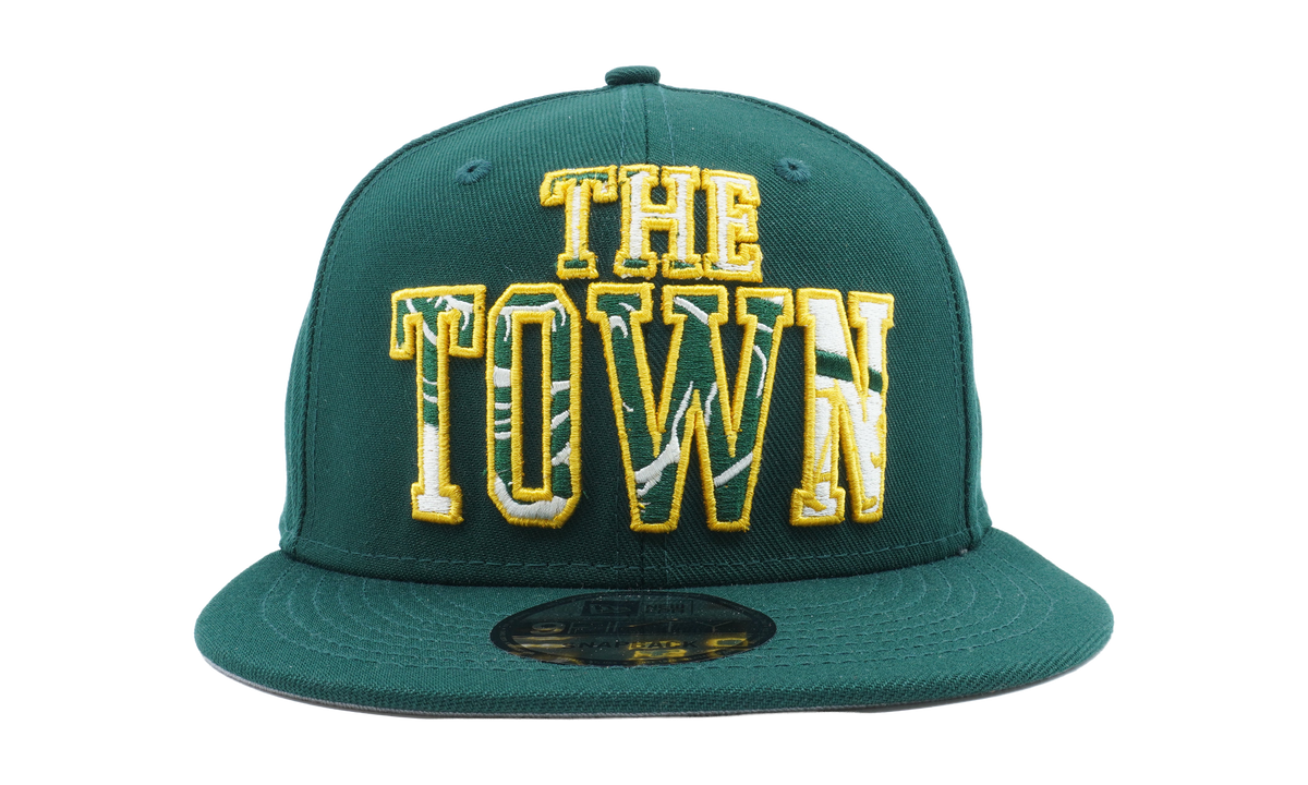 9FIFTY Oakland Athletics 'The Town' Snapback Hat "Kelly Green / Grey - Under Brim" NE822