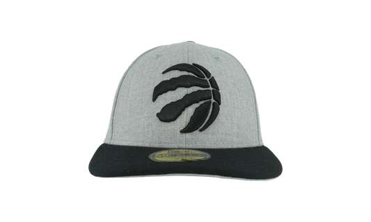 59FIFTY Toronto Raptors Low Profile Authentic Fitted Hat "Grey / Black - Brim / Grey - Under Brim" NE952