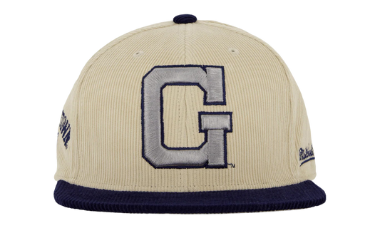 NCAA 2-Tone Team Cord Fitted Cap "Georgetown Hoyas - Off White" HHSF5985 GTWYYPPPOFWH