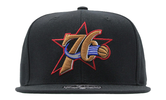 NBA Hardwood Classics Team Ground 2.0 Fitted Cap "Philadelphia 76ers - Black" HHSF3259 P76YYPPPBLCK