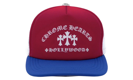 Hollywood Triple Cross Trucker Hat "Red / Blue / White" CHRM1535
