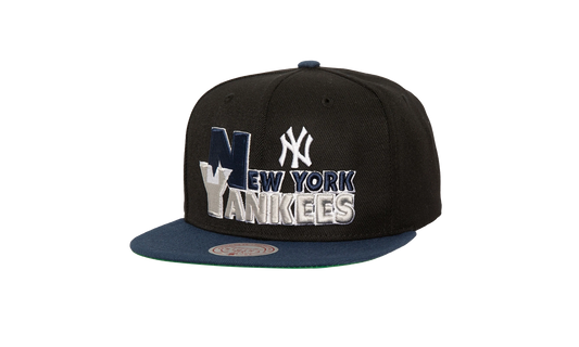 MLB Text Stack 1 Snapback Cap "New York Yankees - Black" HS8525 NYYBLCK