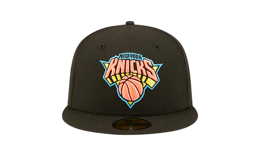 59FIFTY New York Knicks Pink Glow Fitted Hat "Black / Pink - Under Brim" NE1059