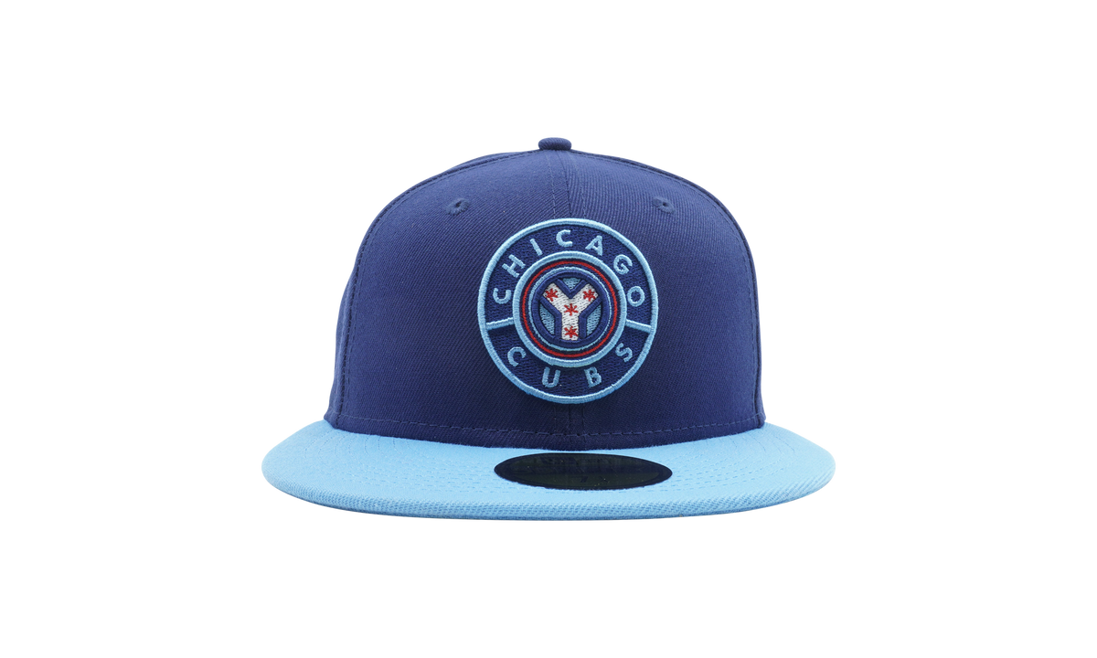 59FIFTY Chicago Cubs 'City Connect' Fitted Hat "Indigo / Sky Blue - Brim" NE1061