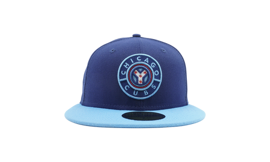 59FIFTY Chicago Cubs 'City Connect' Fitted Hat "Indigo / Sky Blue - Brim" NE1061