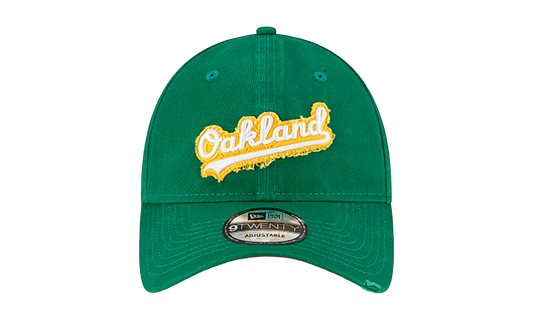 9TWENTY Oakland Athletics Core Classic Distressed Patch Strapback Hat "Green" NE755