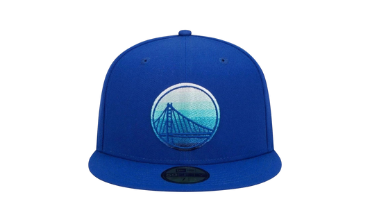 59FIFTY Golden State Warriors Gradient Fitted Hat "Royal Blue / Beige - Under Brim" NE926