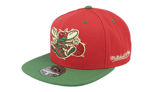NBA Harwood Classics Nightmare Fitted Cap "Charlote Hornets - Red" 6HSFLD21206 CHORED1