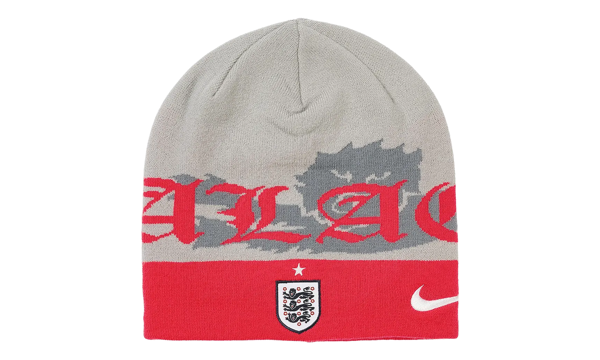 England Uncuffed Beanie "Palace - Pewter Grey/Cool Grey/Bright Crimson" IO9485 052