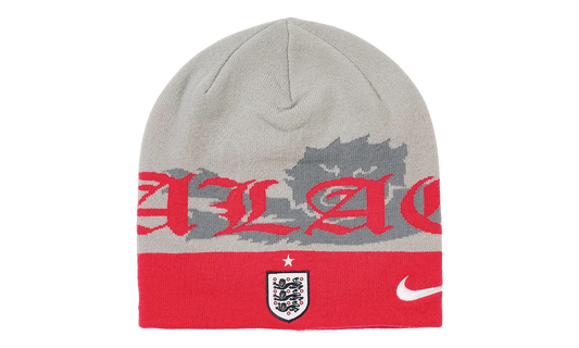 England Uncuffed Beanie "Palace - Pewter Grey/Cool Grey/Bright Crimson" IO9485 052