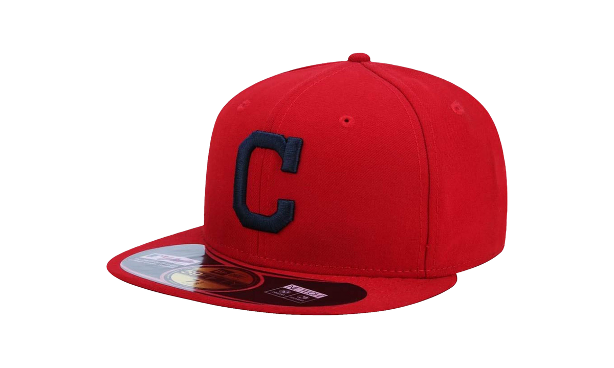 59FIFTY Cleveland Indians On-Field Fitted Hat "Red" NE934