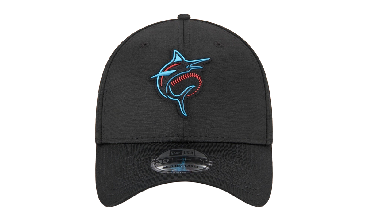 39THIRTY Miami Marlins Clubhouse Flex Fit Hat "Black / Gray - Under Brim" NE855