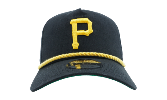 9FIFTY Pittsburgh Pirates Snapback Hat "Black / Gold - Cord / Green - Under Brim" NE824