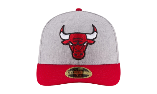 59FIFTY Chicago Bulls Low Profile Authentic Fitted Hat "Heather Grey / Red - Brim" NE946