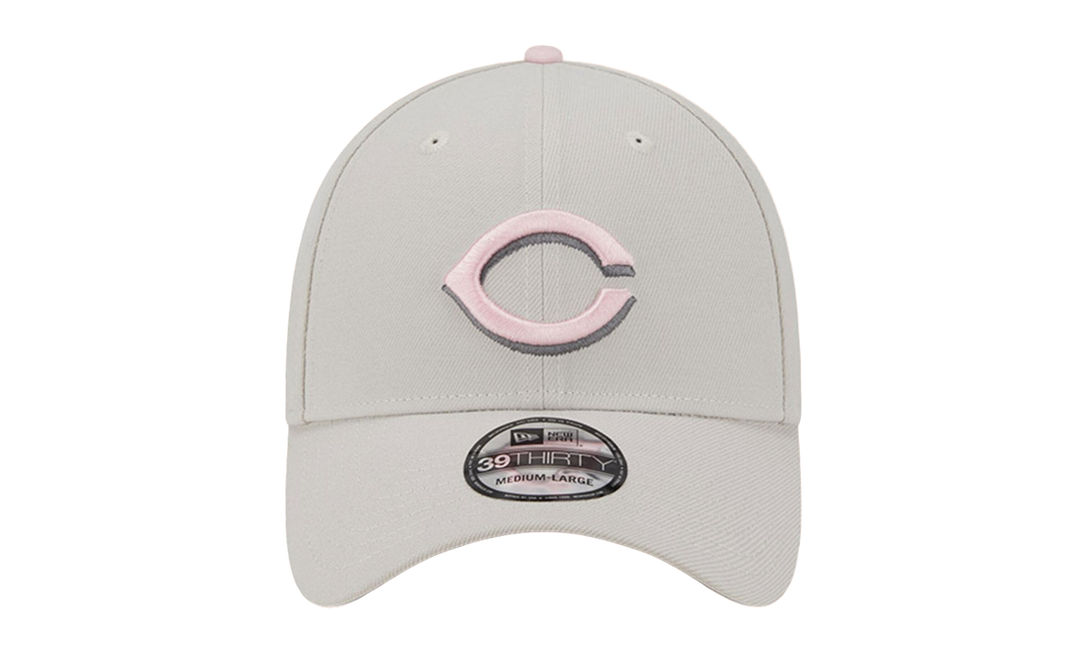 39THIRTY Cincinnati Reds Mother’s Day Flex Fit Hat "Khaki / Pink - Under Brim" NE897