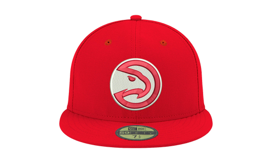 59FIFTY Atlanta Hawks Fitted Hat "Red - Grey Bim" NE938