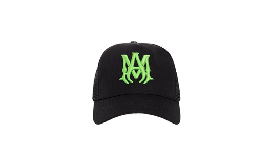 MA Logo Trucker Hat "Black Neon Green" MDS357 002