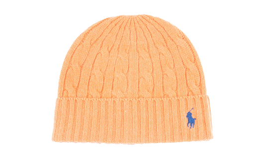 Classic Pony Cable Knit Cuff Beanie "Brazil Orange Heather" PC0792 852