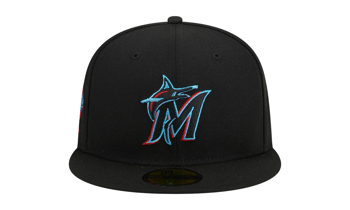 59FIFTY Miami Marlins Father’s Day On-Field Fitted Hat "Black / Teal - Under Brim" NE902