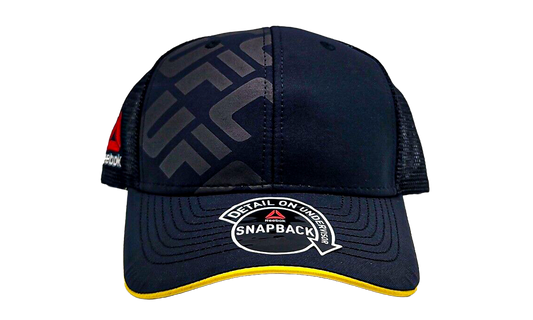 UFC Meshback Snapback Trucker Hat "Black/Yellow" VR57Z B5Y UUFC