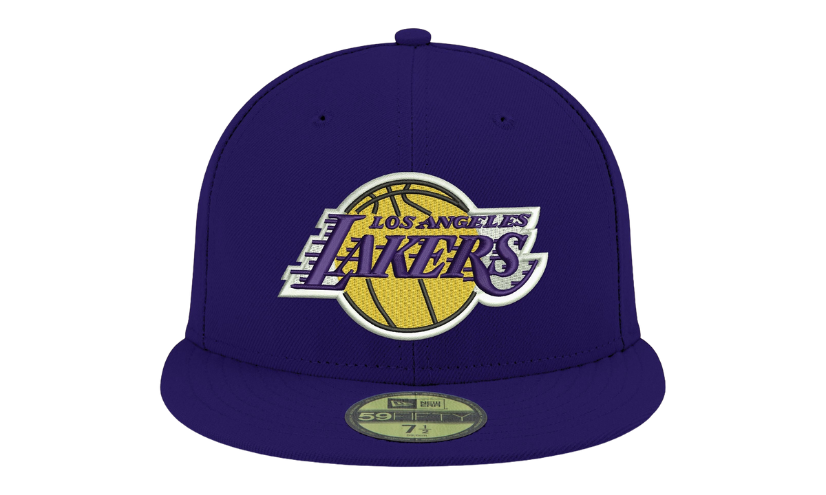 59FIFTY Los Angeles Lakers Basic Team Color Low Profile Fitted Hat "Purple / Gray - Under Brim" NE1049