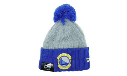 Golden State Warriors Flected Frost Beanie "Grey / Blue - Cuff / Blue - Pom" NE1136