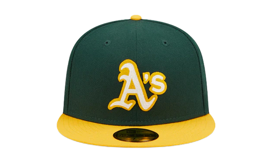 59FIFTY Oakland Athletics Letterman Fitted Hat "Green / Yellow" 60296438
