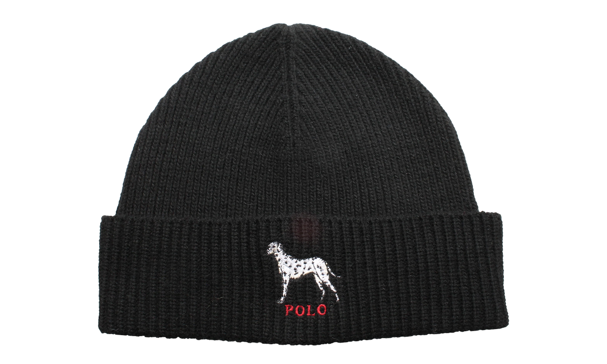 Dalmatian Dog Knit Cuff Beanie "Black" PC0369 001