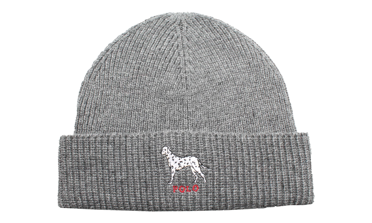 Dalmatian Dog Knit Cuff Beanie "Charcoal Grey" PC0369 012