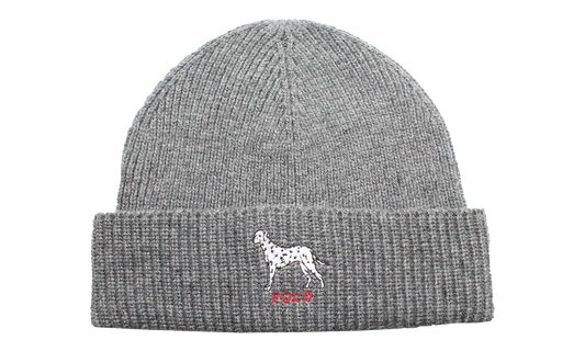 Dalmatian Dog Knit Cuff Beanie "Charcoal Grey" PC0369 012