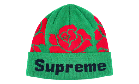 Rose Knit Beanie "FW22 - Green" SU27124