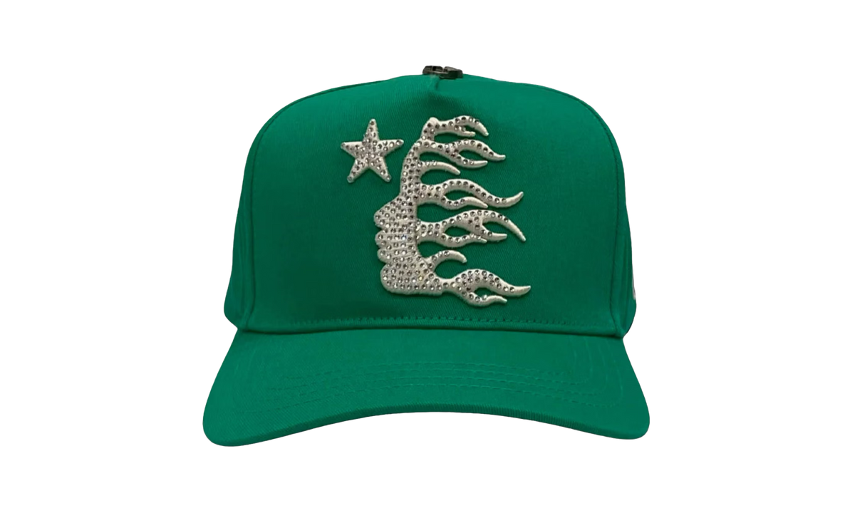 Rhinestone Snapback Hat "Green" HSR143