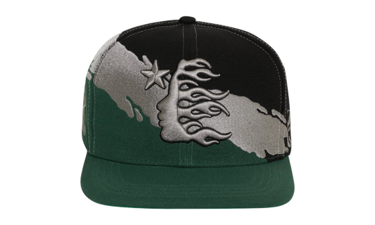 Paintbrush Snapback Hat "Black / Green" HSR215