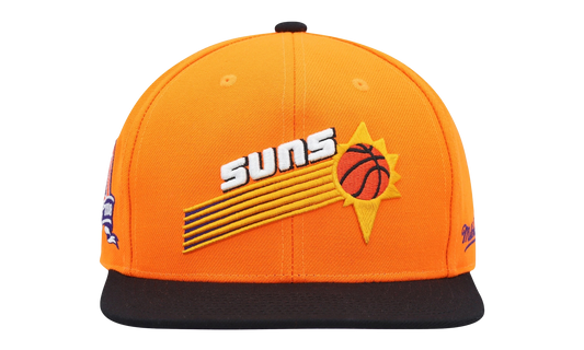 NBA Hardwood Classics Team Side Fitted Cap "Phoenix Suns - Orange / Black" 6HSFSH21302 PSUORBK