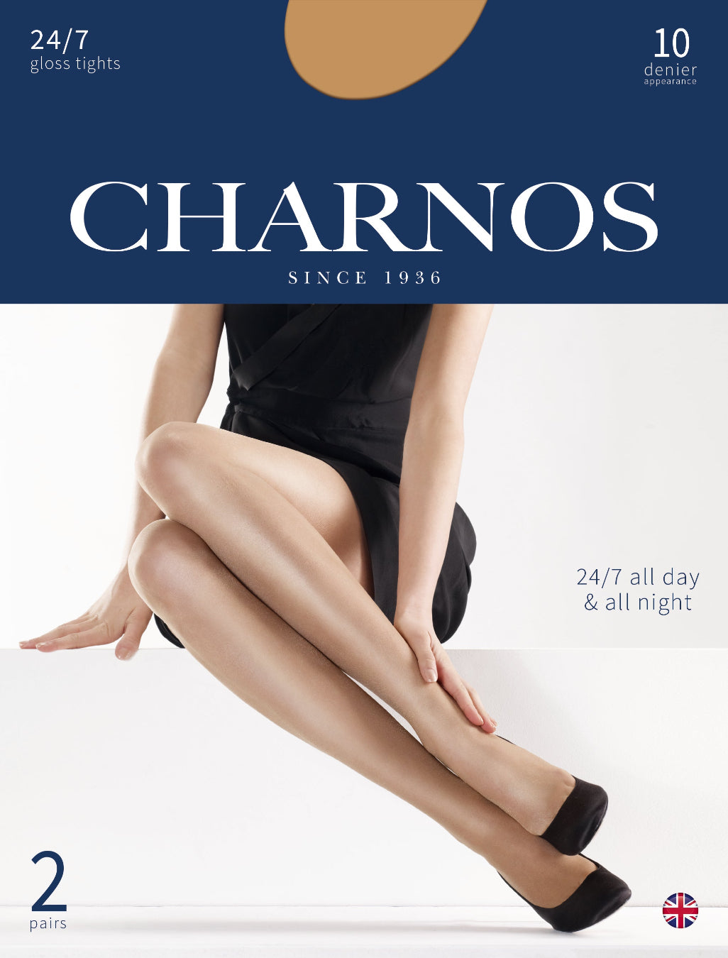 24/7 Sheer Gloss Tights 2 Pair Pack CAJI