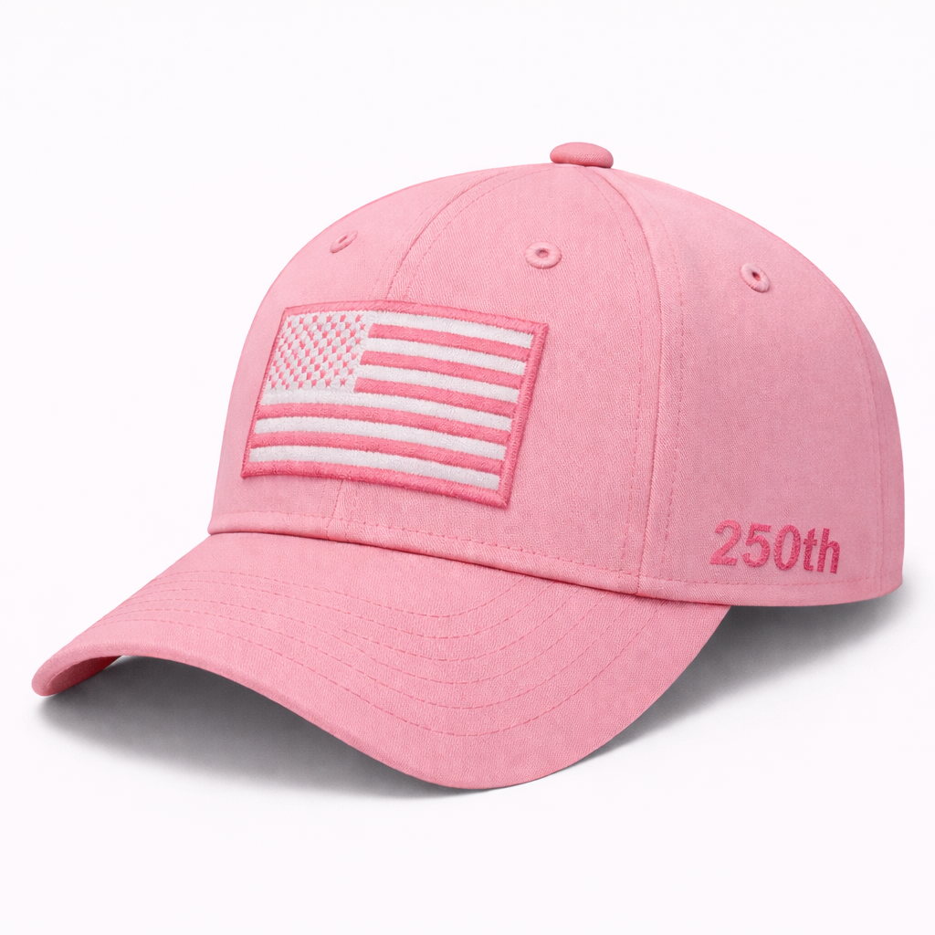 America 250th Anniversary Hat – Pink American Flag Baseball Cap 1776 - 2026 (Exclusive)