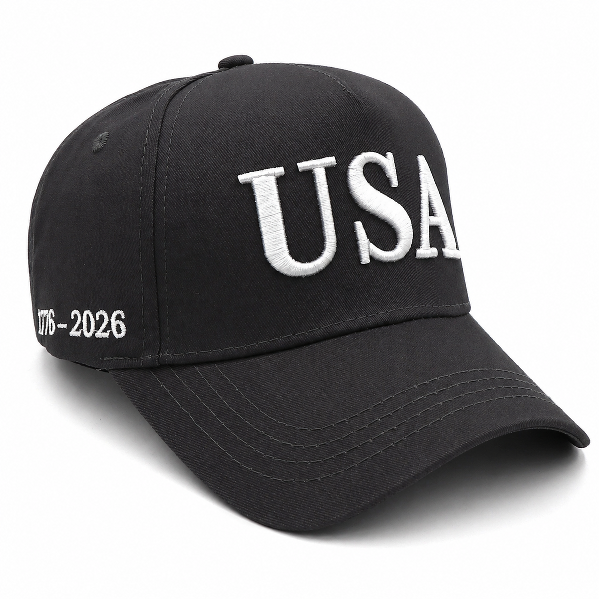 USA 250th Anniversary Hat (1776–2026) — U.S.A. Embroidered Semiquincentennial Cap