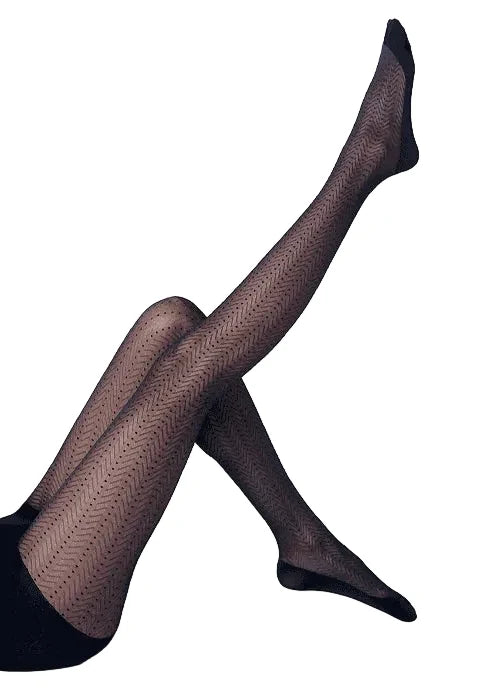 Eco Sneakers Black Design Patterned Tights