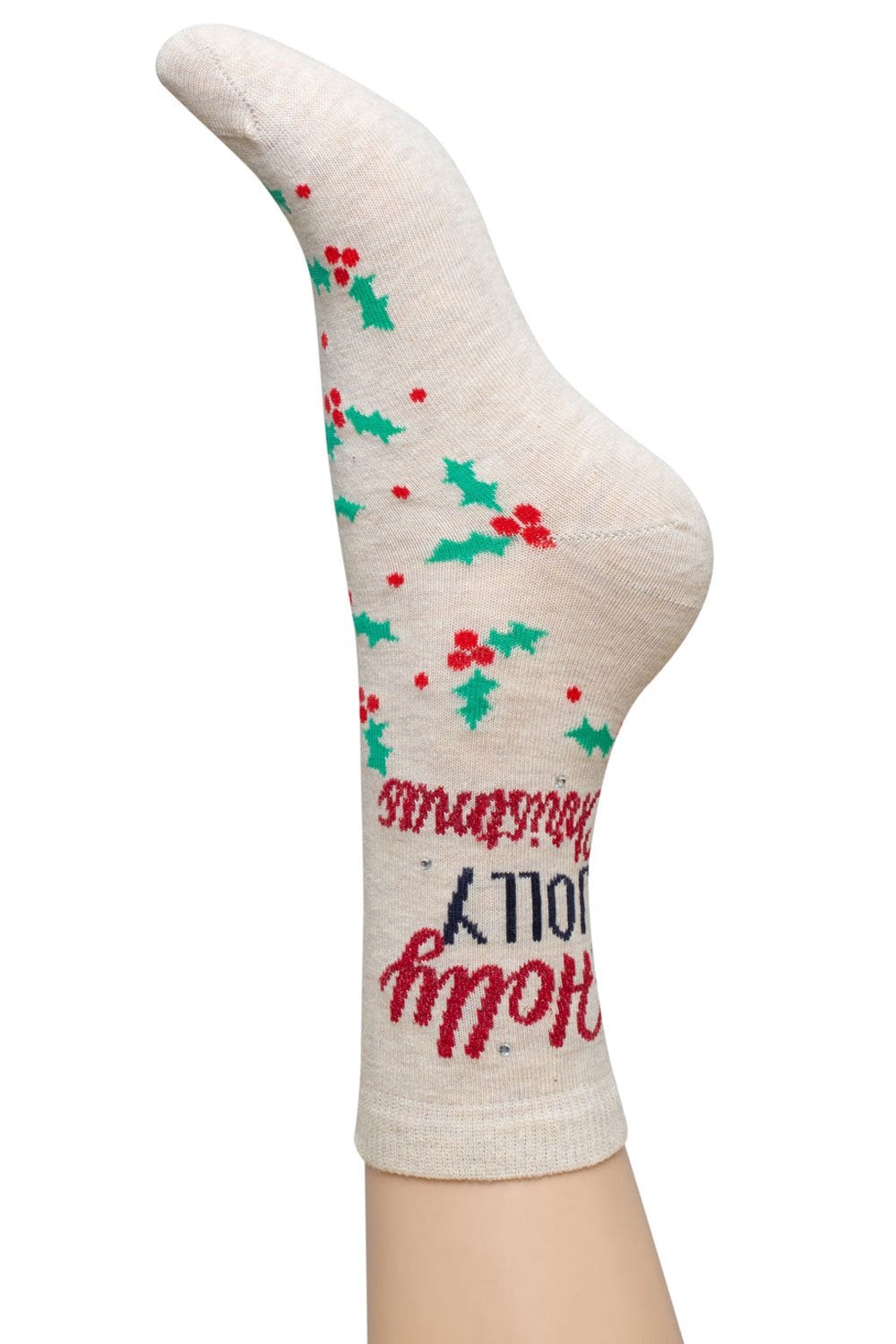 Holly Jolly Christmas Stud Socks CGBX