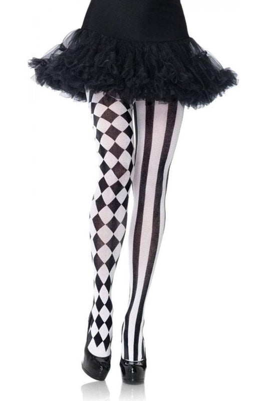 Harlequin Check and Stripe Tights 7720