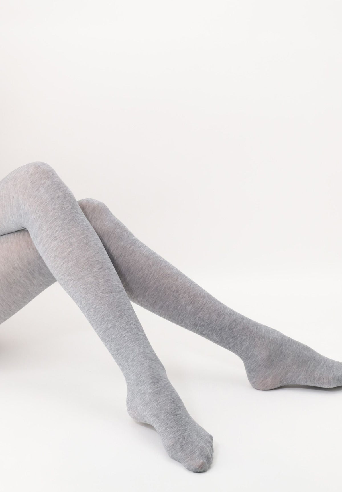 Opaque Lyocell Comfort Touch Tights - Grey Melange