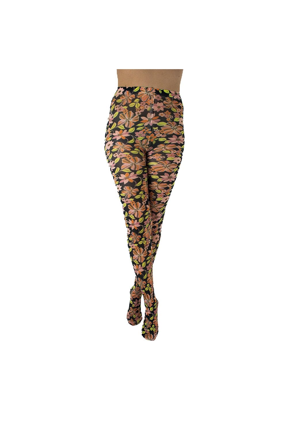 Colour Pop Floral Printed Tights