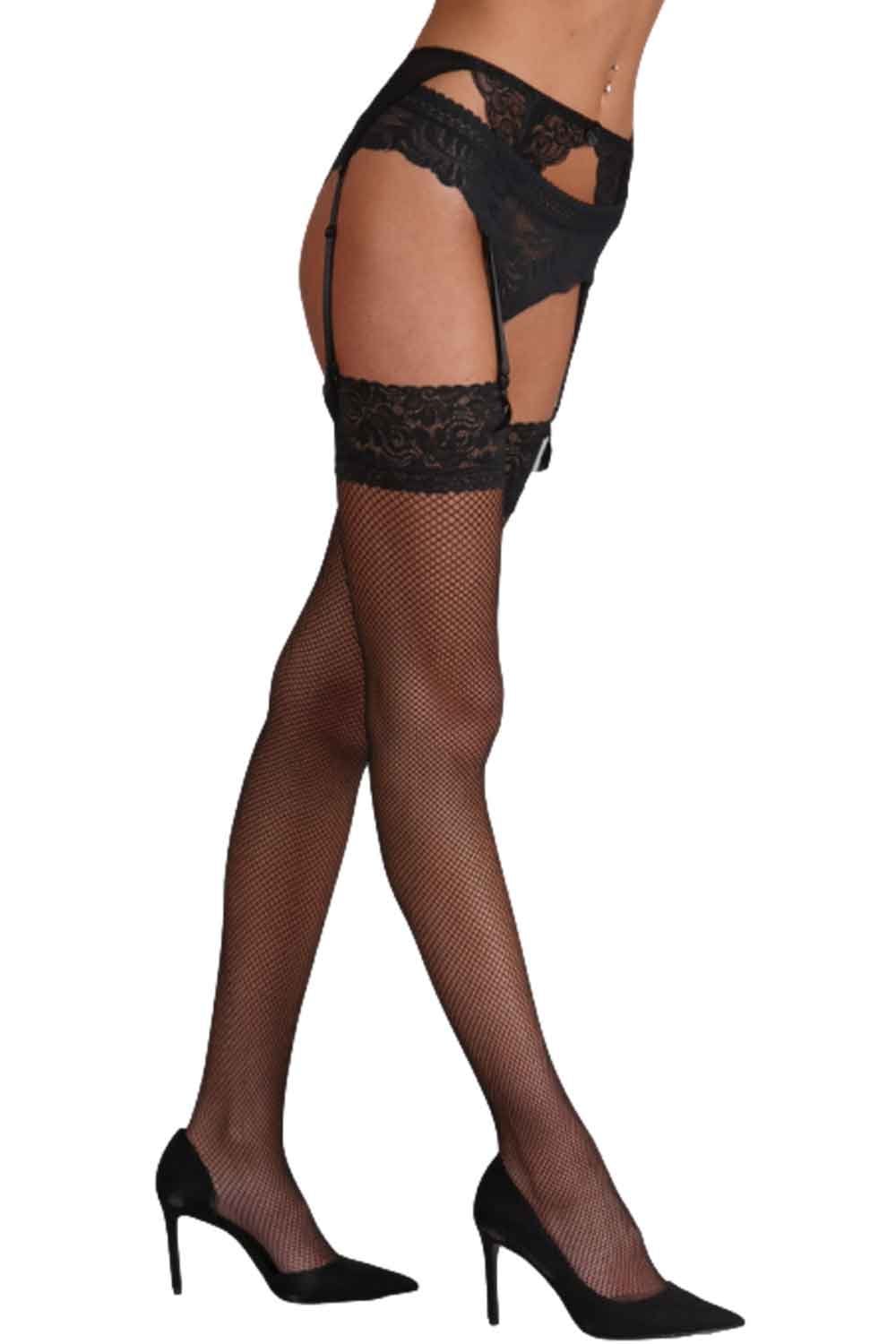 Fishnet Lace Top Stockings